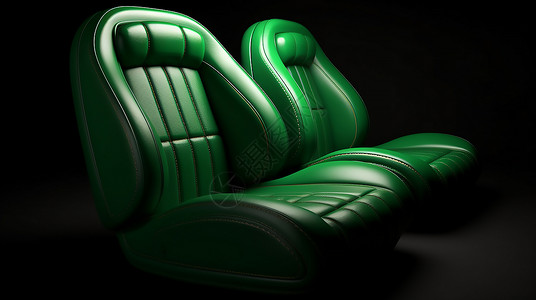 皮质的椅子汽车高级皮质座椅插画