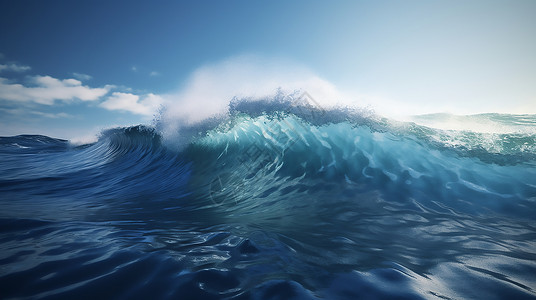 巨型波涛海浪背景图片