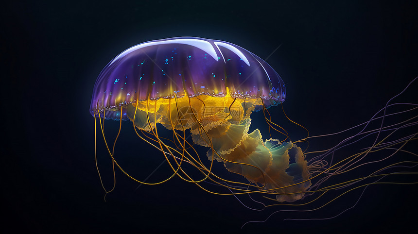 水母海洋生物艺术图片
