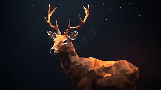 折纸鹿动物图片
