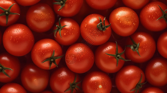 有水滴的新鲜西红柿背景图片