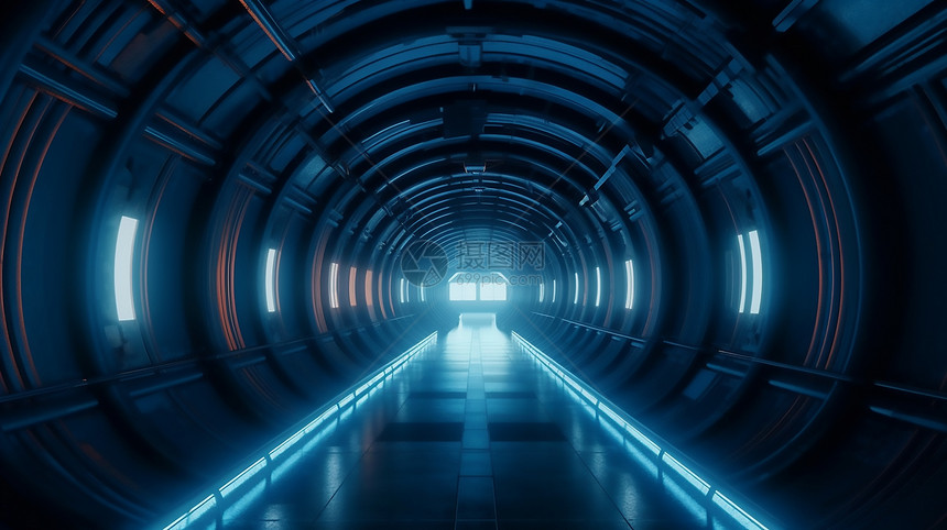 科技光感隧道图片
