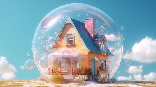 气泡中的房子图片