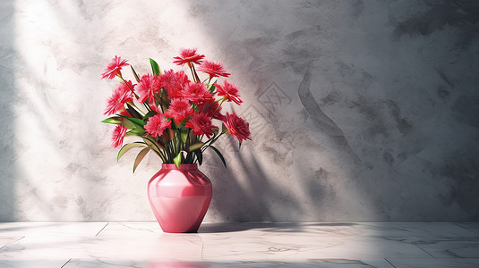 插着花朵的花瓶高清图片