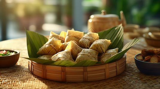 传统美食端午节吃粽子图片