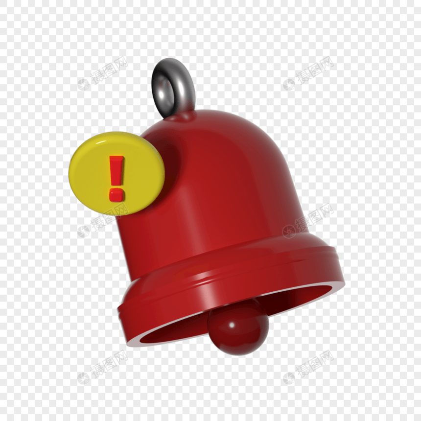 消防图标红色闹铃警钟图片