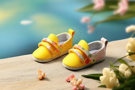 儿童小鞋子产品图背景图片
