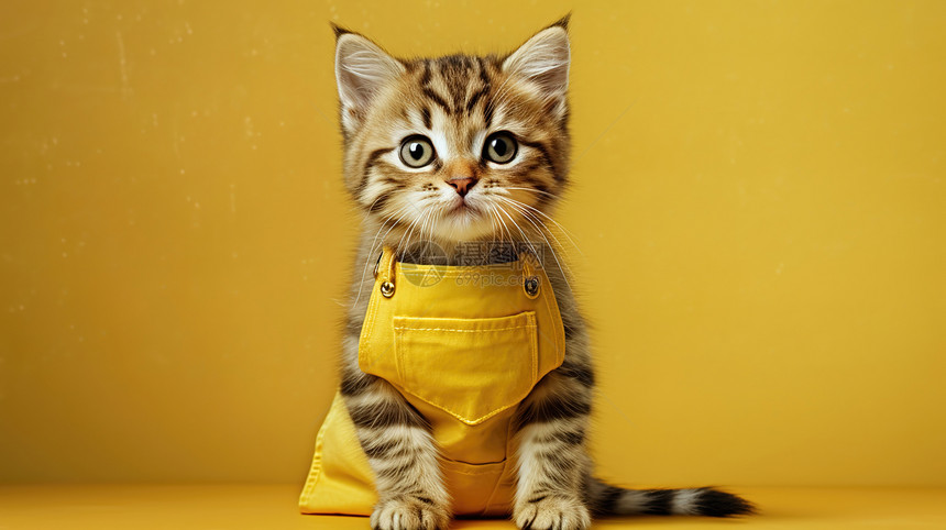 穿衣服的小猫图片
