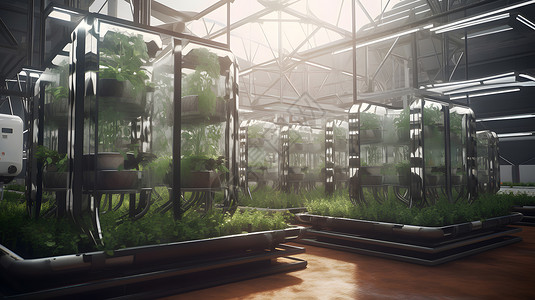 AI蔬菜种植园背景图片