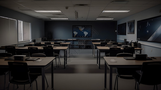 未来多功能教室背景图片