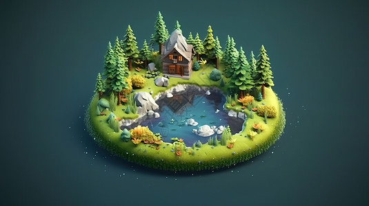 森林场景模型图片