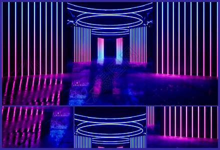 UE5霓虹展台场景背景图片