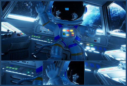 太空引擎素材UE5太空宇航员设计图片