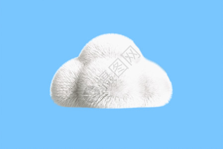 乌云天气图标创意C4D毛绒磨砂天气图标GIF高清图片