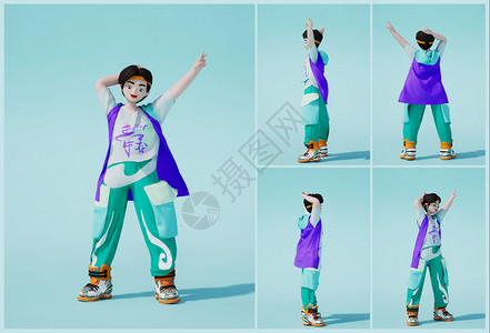 时髦服装UE5潮流青年游戏角色设计图片