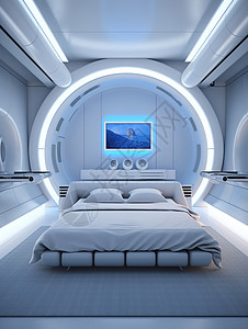 未来世界科技的卧室背景图片