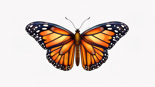 彩蝶标本插图图片