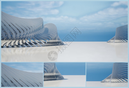 UE5简约艺术建筑风格背景图片