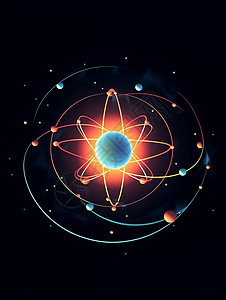 量子能量量子科技海报量子技术插画