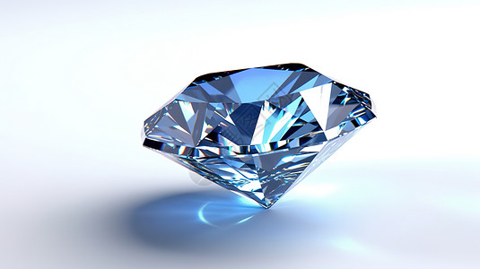矿物宝石超大克拉钻石3D插图插画