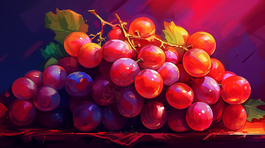 一串葡萄水果背景图片