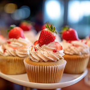 美食草莓蛋糕甜点图片