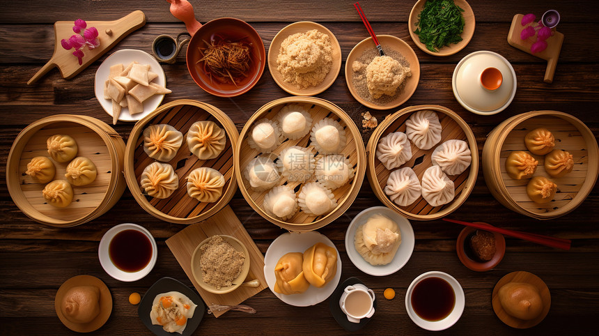 中式美食小笼包图片