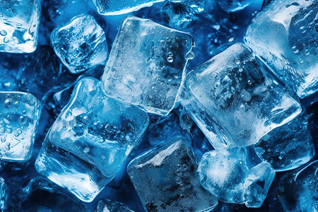 冰冻的冰块结冰清凉一夏图片