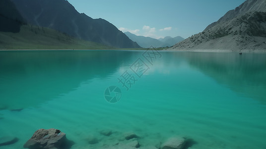 美丽湖泊风景背景图片