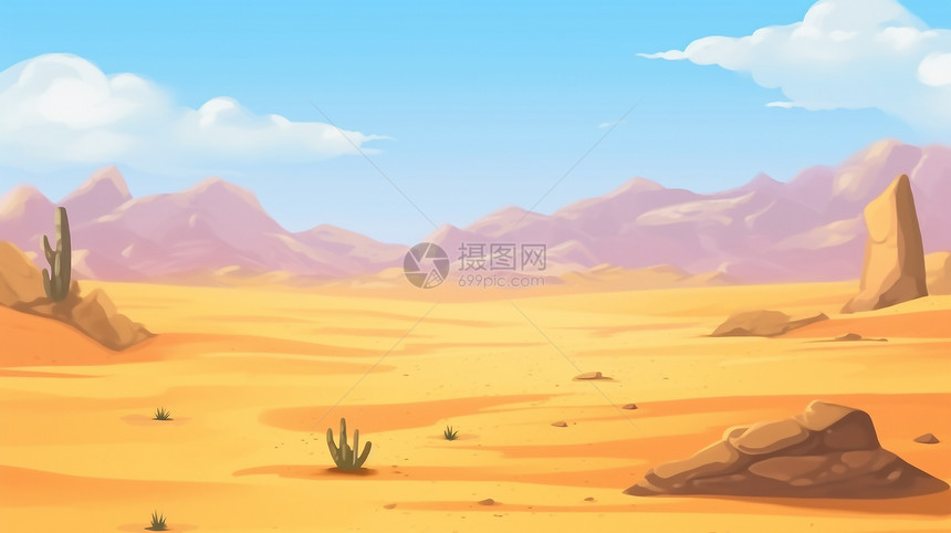 干旱沙漠自然风景图片