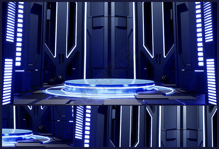 虚幻引擎UE三维科技展台场景设计图片