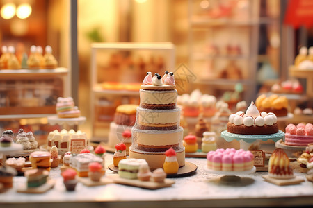 蛋糕店铺素材蛋糕店蛋糕甜点面包店插画
