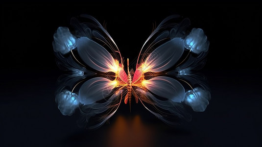 梦幻空灵的蝴蝶背景图片