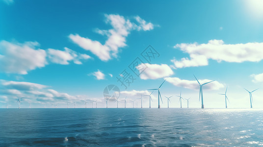 海上风电场技术插图背景图片