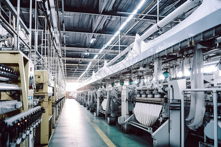 纺织厂内部生产线图片