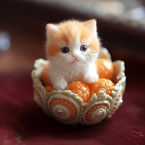 陶瓷猫可爱猫咪玩具的插画