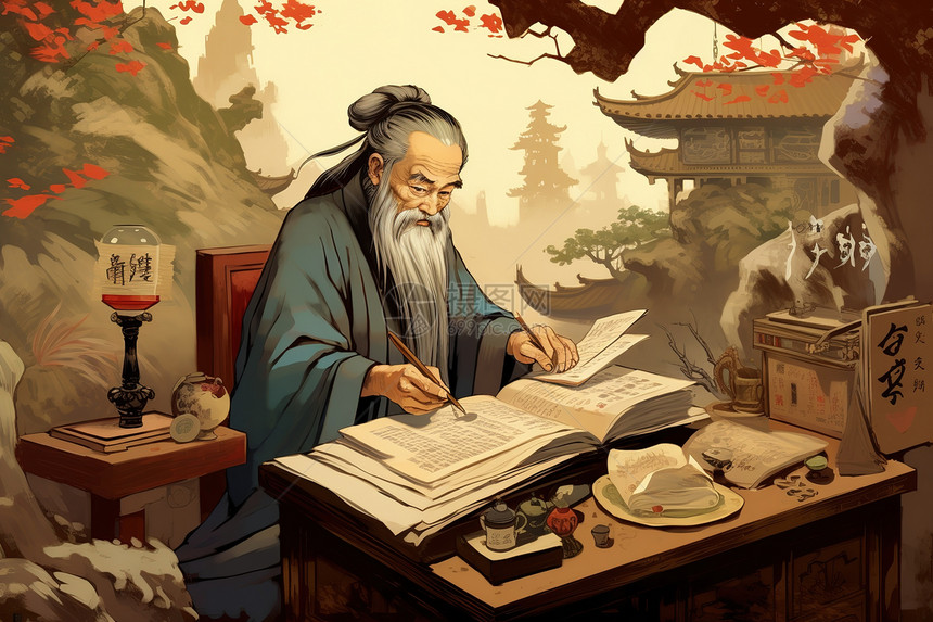 中国古代医学博士图片