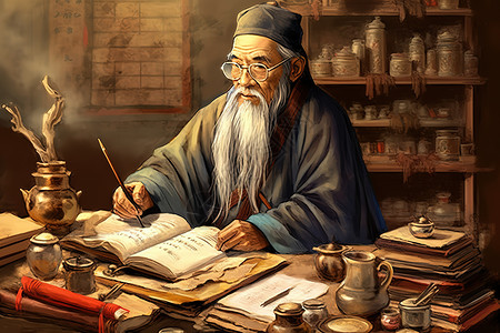 中国古代医学大夫高清图片
