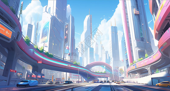 未来化城市背景图片