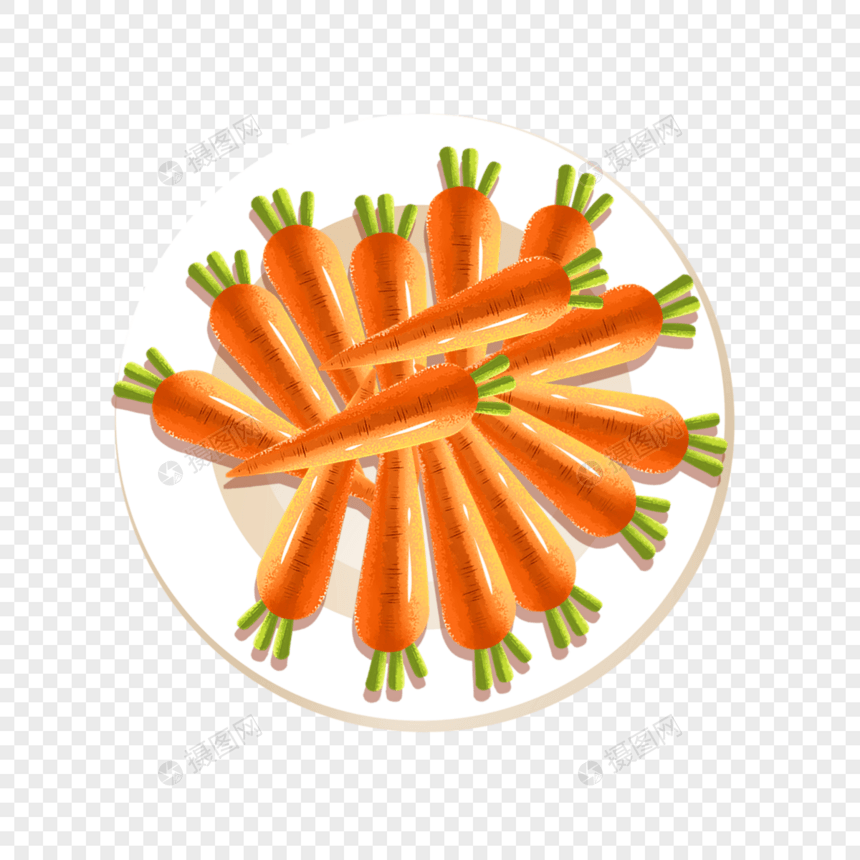 一盘胡萝卜图片