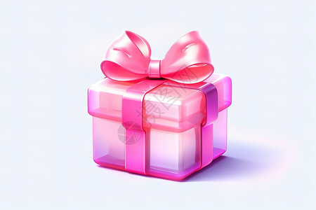 礼物盒3D立体图标背景图片
