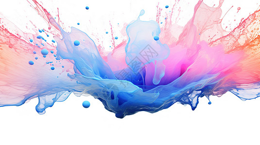 水花气泡创意水花飞溅创意彩色纹理素材插画