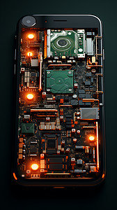 智能未来手机高科技电路主板背景图片