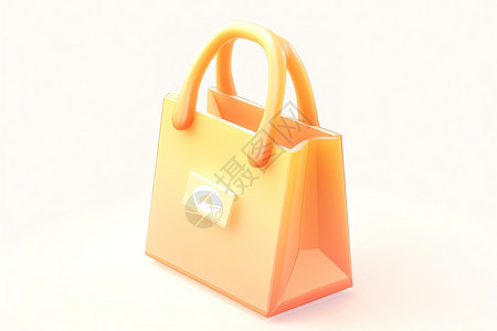 手袋购物袋3D图标高清图片
