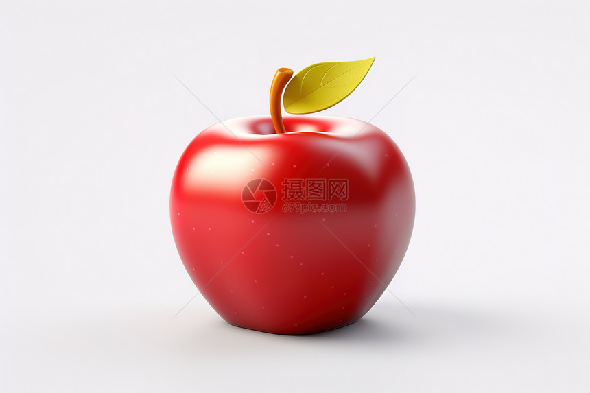 苹果水果3D教育图标图片