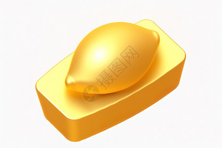 金元宝黄金3D图标背景图片