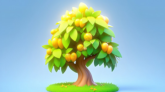 一棵树3D背景图片