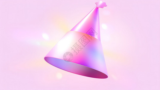 生日炫彩帽礼物3D图标背景图片