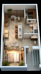小型家具室内空间效果图背景图片
