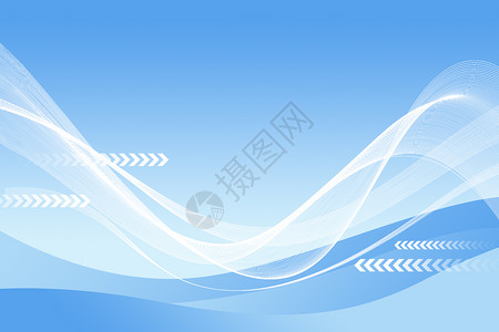 蓝色曲线线条创意大气蓝色简约商务背景设计图片